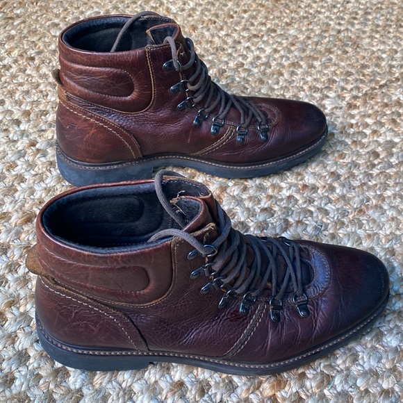 Johnston & Murphy POLLARD Brown Leather Alpine Boots - Picture 4 of 6